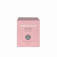 Simple Plan Night Cream jar shows lightweight, non-greasy moisture for daily use.