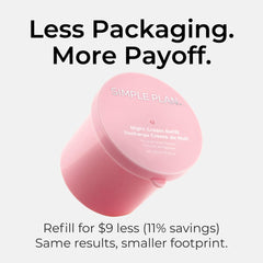 Simple Plan Night Cream spread on skin delivers even coverage and softness.