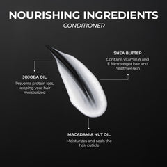 Simpler Hair Color Mountain Spice conditioner application for soft, glossy hair.
