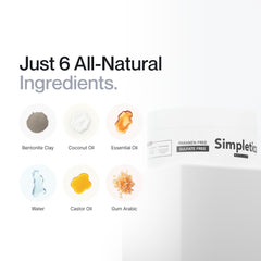 Beeswax and coconut oil contribute to hold in Simpletics Hair Clay.