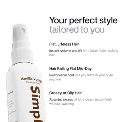 Simpletics sea salt spray enhances waves and curls with texture.