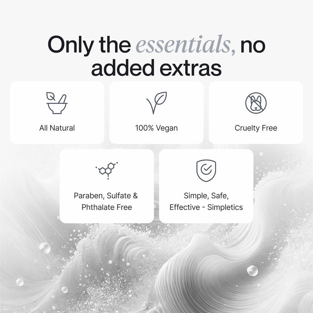 Paraben- and sulfate-free Simpletics blend for healthier-feeling hair.