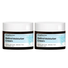 Simplified Skin Retinol Cream bottle close-up for anti-aging routine and smooth skin.