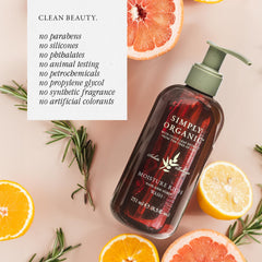 SIMPLY ORGANIC Grape Leaf Extract visual emphasizes antioxidant-rich naturals for hair care.