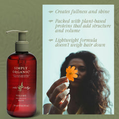 SIMPLY ORGANIC Volume Shampoo ingredients including arnica and nettle