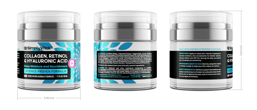 SimplyVital packaging box exudes premium skincare presentation.
