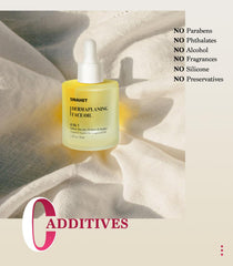SINAHET Dermaplaning Oil jar close-up emphasizes premium packaging.
