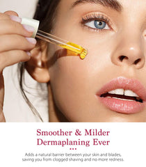 SINAHET Dermaplaning Oil pour demonstrates easy, mess-free application.