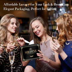 Siripine Eyelash Lift Kit application tools including Y brushes and spoolies for clean styling.
