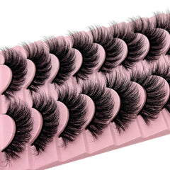 SISIYDY 3D multidimensional lashes add depth and drama to the eyes.
