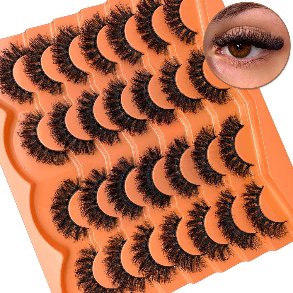 SISIYDY fluffy mink lashes with D-Curl 18mm create an elongated, flirtatious cat-eye.