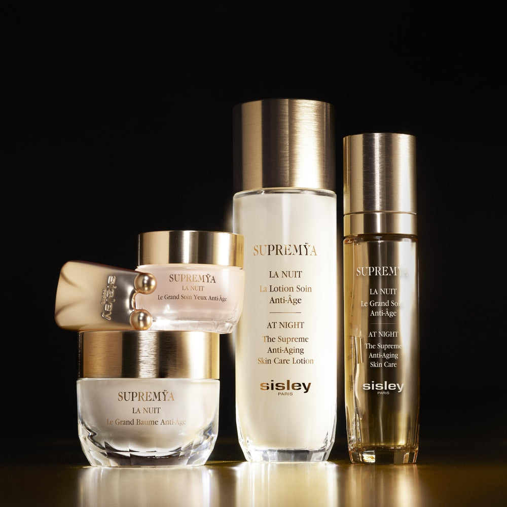 Sisley Paris Supremya at Night eye cream ingredients highlight Yellow Gentian for puffiness support