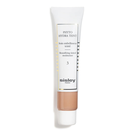 Sisley Phyto-Hydra Teint No.3 Golden bottle showing glide-on tinted moisture for natural glow