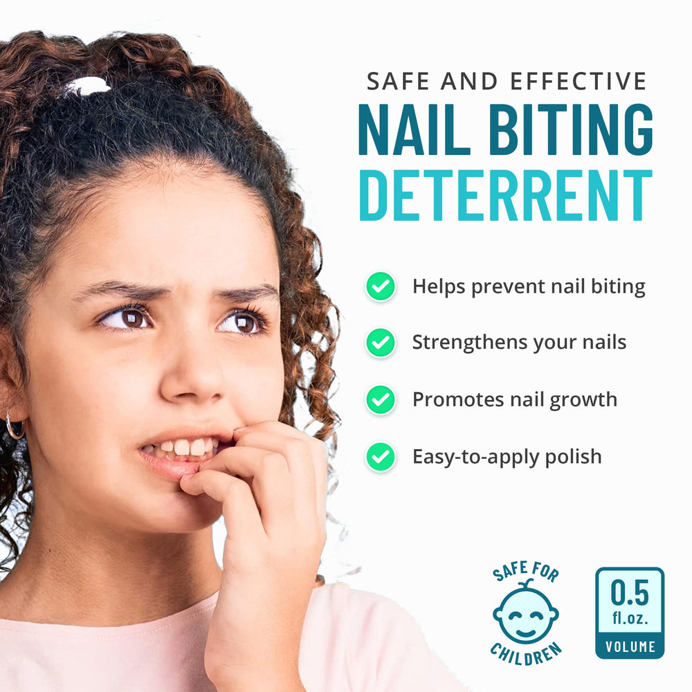 SISQUOC Stop Nail Biting applying polish with brush; quick dry.