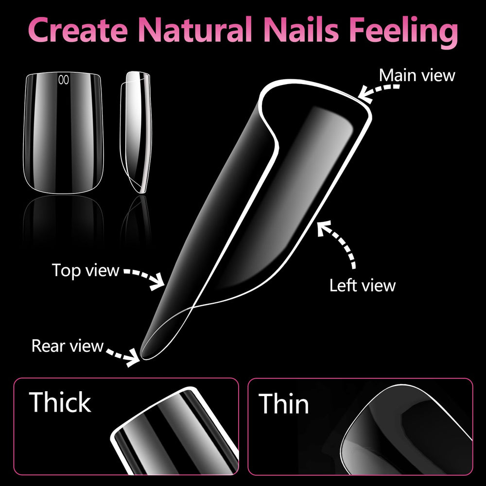 SITELENABY easy to trim and apply nail tips for creative designs