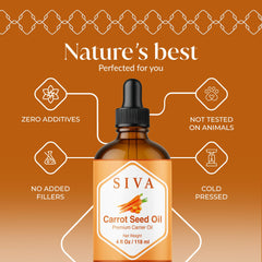SIVA Carrot Seed Oil being applied to scalp for hair care