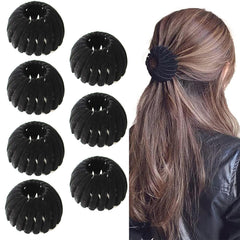 Sizobi Bird Nest Magic Hair Clip in black set shows velvet finish for secure hold