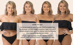 SJOLIE Luxe Rapid Hour Tan violet base bronzer neutralizes undertones for a rich tan