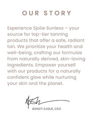 SJOLIE Sunless No.12 bronze finish delivers a rich, long-lasting glow.