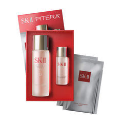 SK-II First Experience Set face mask pack displaying hydrating sheet masks for radiant skin.