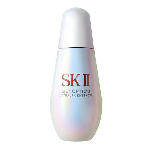 SK-II GenOptics Essence bottle pour shows easy application for even skin tone.