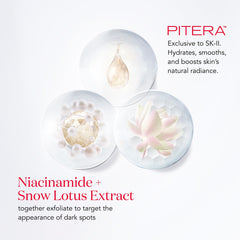 SK-II GenOptics Essence texture closeup highlights smooth skin feel and aura-like clarity.