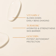 Skin 2.0 Vitamin C & Turmeric Scrub pour-action illustrating spa-like cleansing.