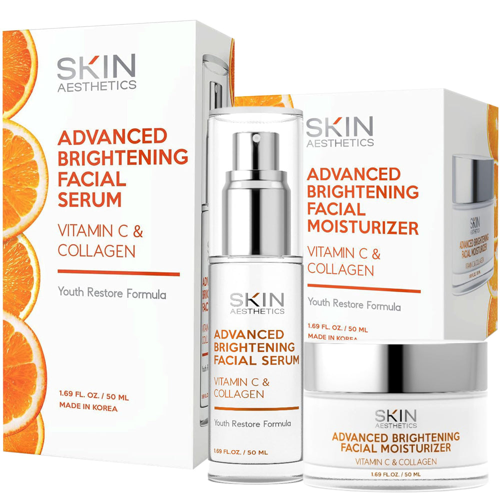 Skin Aesthetics Vitamin C Serum + Moisturizer Set packaging for a clean daily routine