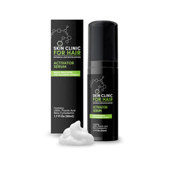Skin Clinic for Hair botanical foaming serum bottle for daily scalp nourishment.