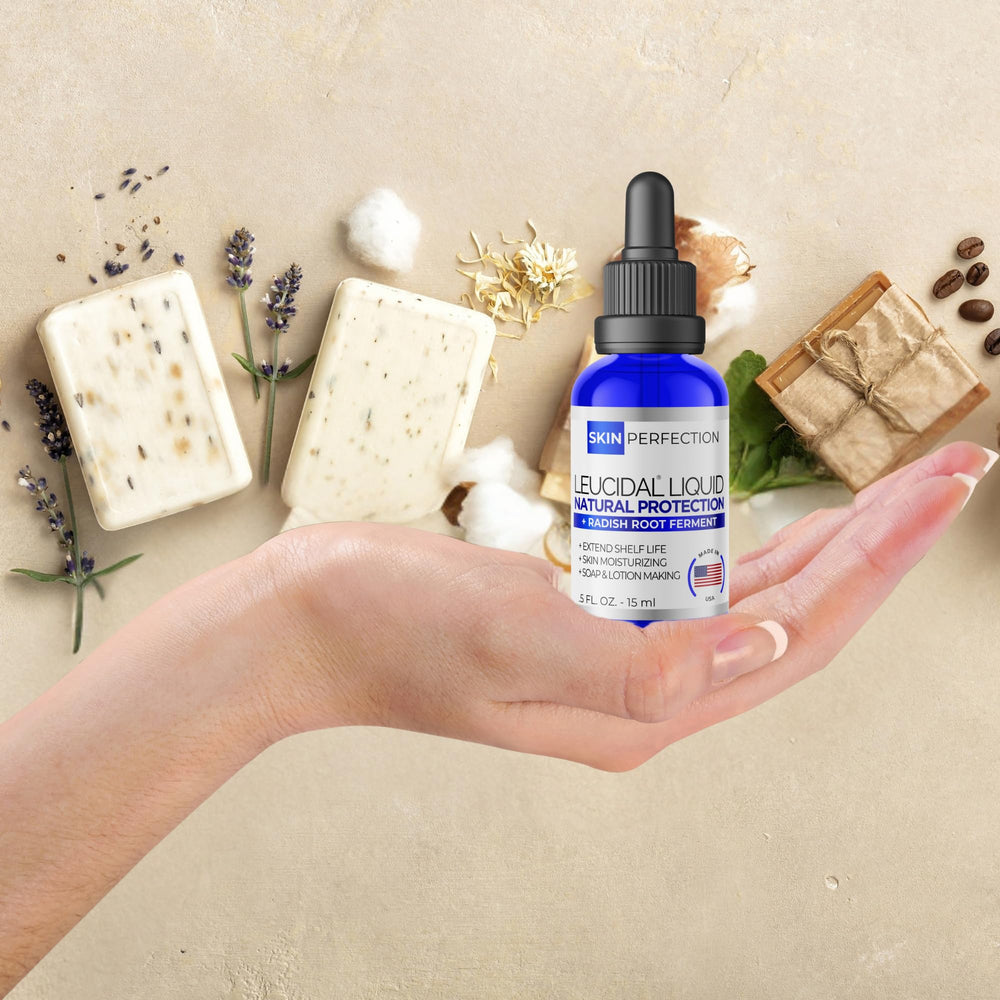 Skin Perfection Leucidal Liquid paired with Sodium Benzoate for balanced preservation.