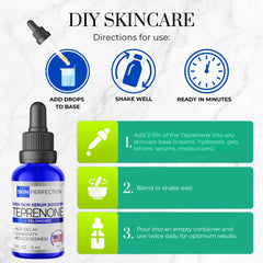 Daily routine setup featuring Skin Perfection Teprenone Serum Booster