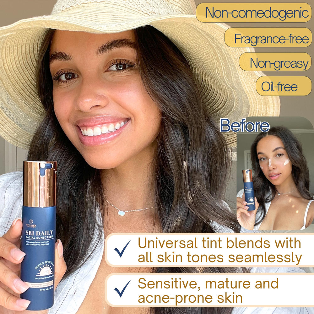 Close-up of 8% transparent zinc oxide in SRILabs sunscreen.
