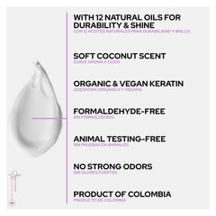 Skin Revolution natural oil blend nourishes and adds shine.