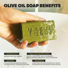 Soap bar in hand from Skin Said Yes for everyday cleansing.
