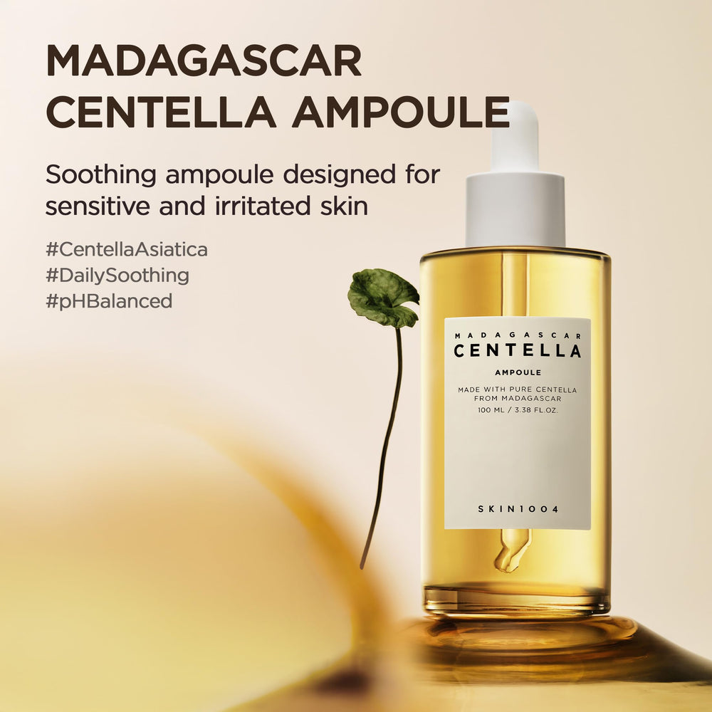 SKIN1004 Madagascar Centella Ampoule dropper highlighting precise application for calm skin