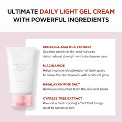 Product being applied on the face with SKIN1004 Madagascar Centella Poremizing Gel Cream