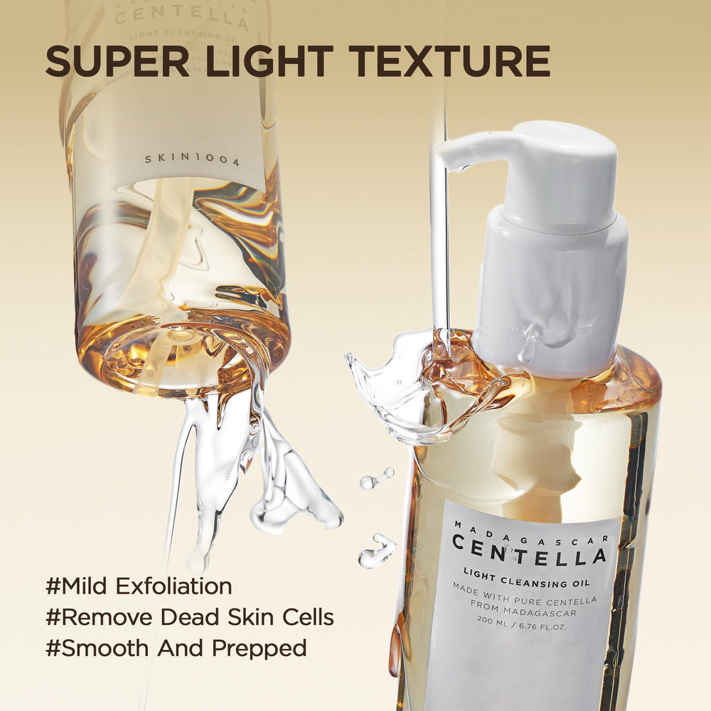 Madagascar-inspired packaging on SKIN1004 bottle highlights natural balance.
