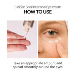 Close-up of creamy formula delivering moisture around delicate eye area.