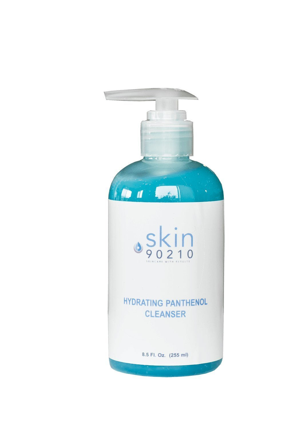 Skin 90210 Hydrating Panthenol Cleanser bottle pour for gentle cleansing and hydration.