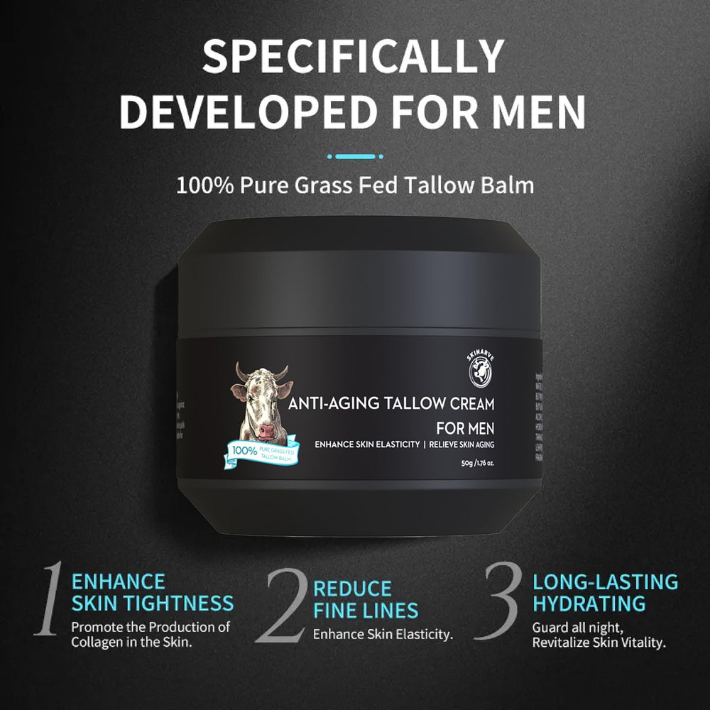 SKINARVE Wrinkle Defense Balm on face after shaving for moisture