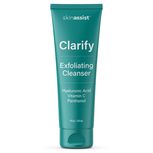 SkinAssist Clarify Exfoliating Face Wash bottle-pump ideal for easy daily cleansing.