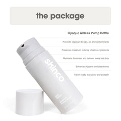 Close-up of SkinCo Age Reset being applied to clean skin.