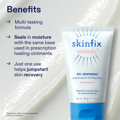 Skinfix 911 Ointment on the face and under eyes provides overnight hydration