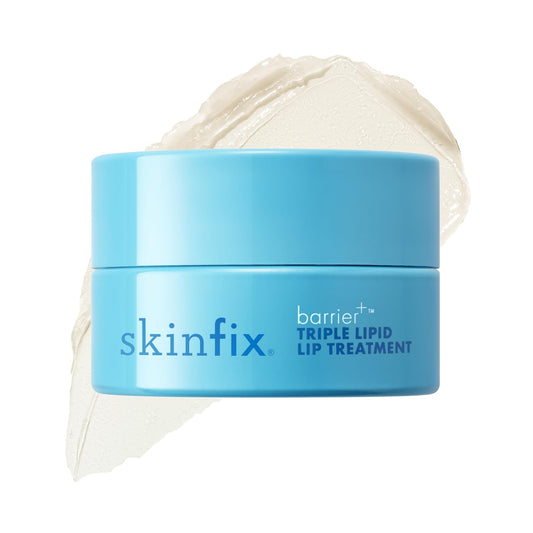 Skinfix Triple Lipid Lip Treatment bottle showing fragrance-free hydration for dry lips