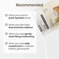 SKINFOOD 1957 Rice Daily Sheet Mask soft-skin result for comfort