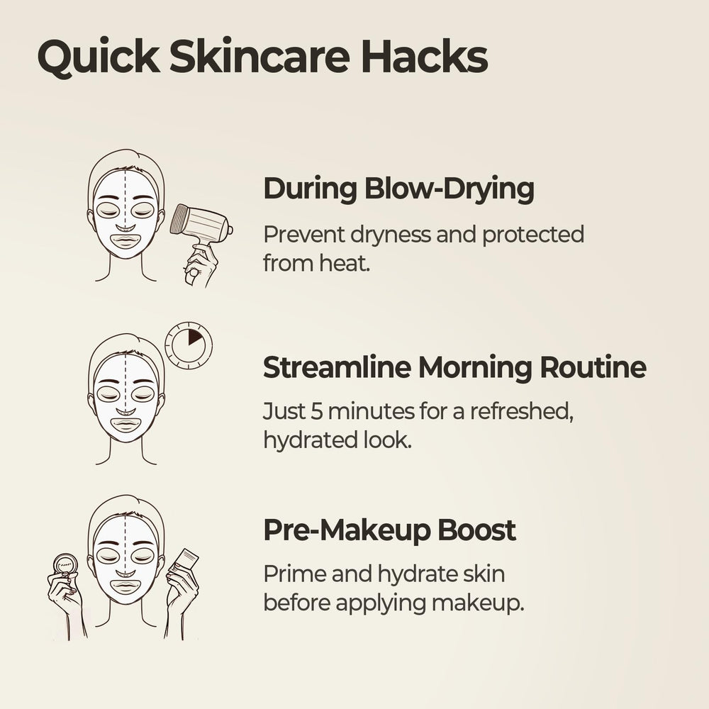 The 100% cellulose sheet clings softly for even absorption.