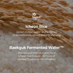 SKINFOOD Rice Toner bottle delivering hydrating, texture-smoothing facial prep.