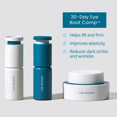 Application of SKINN Caffeine Eye Cream near the eye area to reduce puffiness.
