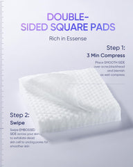 SKINTIFIC Dual-sided pad closeup showing gentle and deep exfoliation options