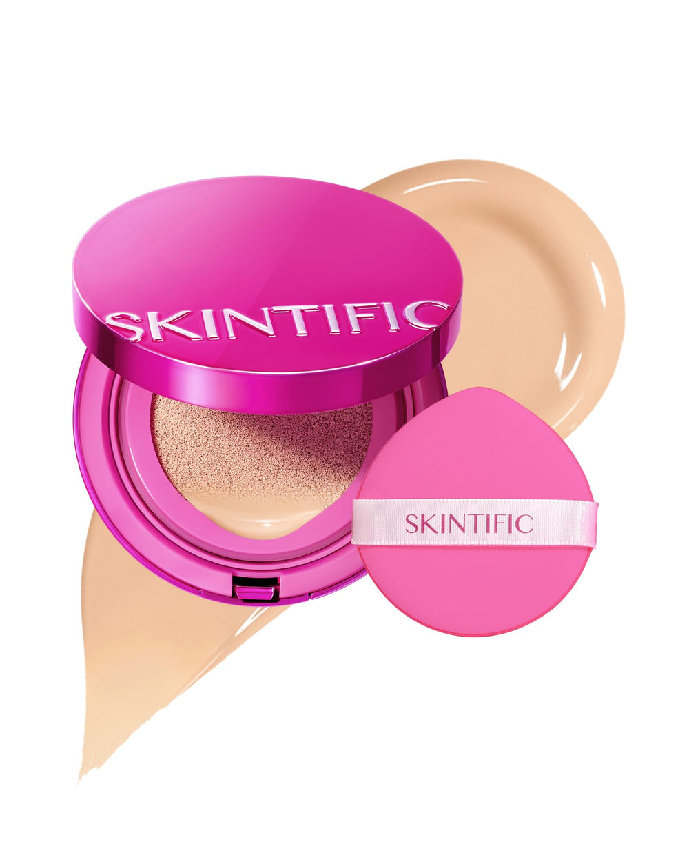 Skintific Pink Glow Cushion compact open for natural radiant finish
